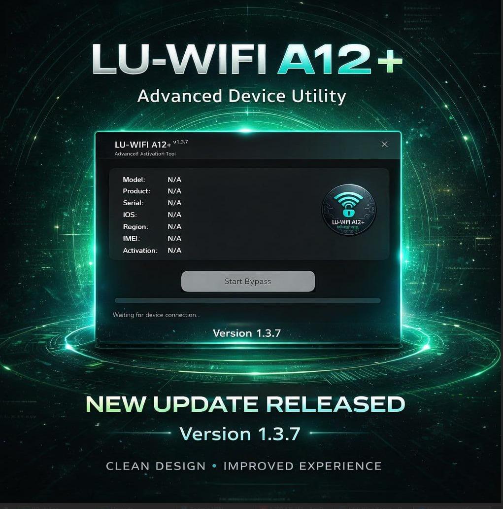 LU-WiFi A12 iPhone XR To 16 Pro Max - A12 iPads (IOS 18.7 -26.xx) Windows Tool - No Refund For Any Reason